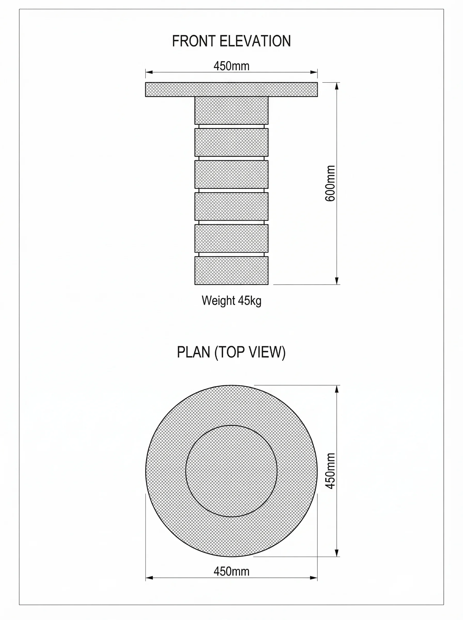 Vertebra technical drawing